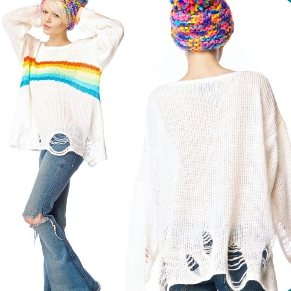 Wildfox Rainbow Dreamer Lenon Sweater - Picture 2 of 9